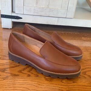 Vionic Kensley Loafers, brown leather, worn once